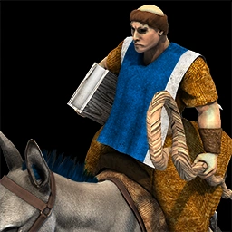 Spanish Missionary unit portrait, a mounted Monk, in Age of Empires II: Definitive Edition